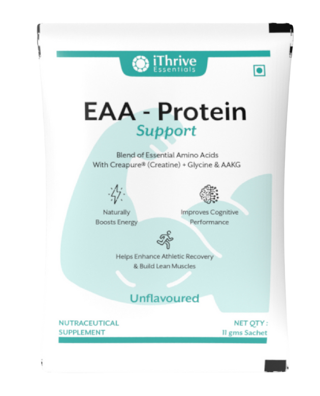 EAA Protein Support - Build Muscle, Boost Energy with BCAAs, Creapure® Creatine & Glycine - 30 Sachets