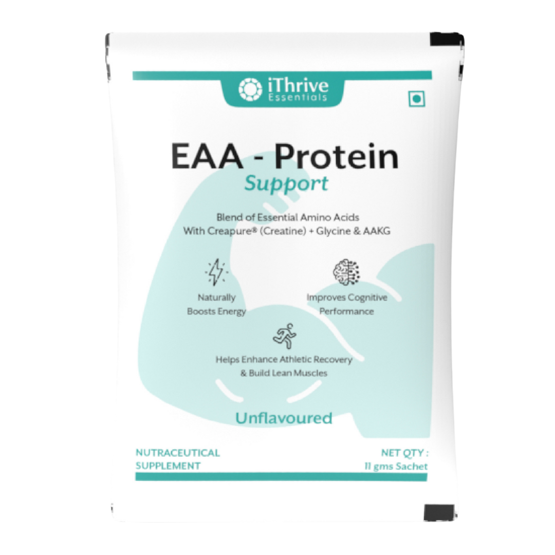 EAA Protein Support - Build Muscle, Boost Energy with BCAAs, Creapure® Creatine & Glycine - 30 Sachets