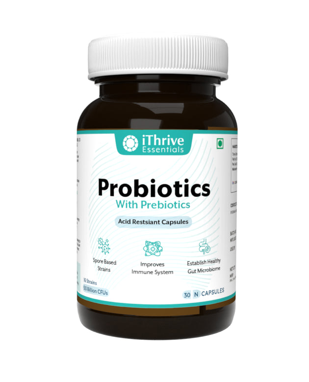 iThrive Essentials Probiotics with Prebiotics - 30 Capsules