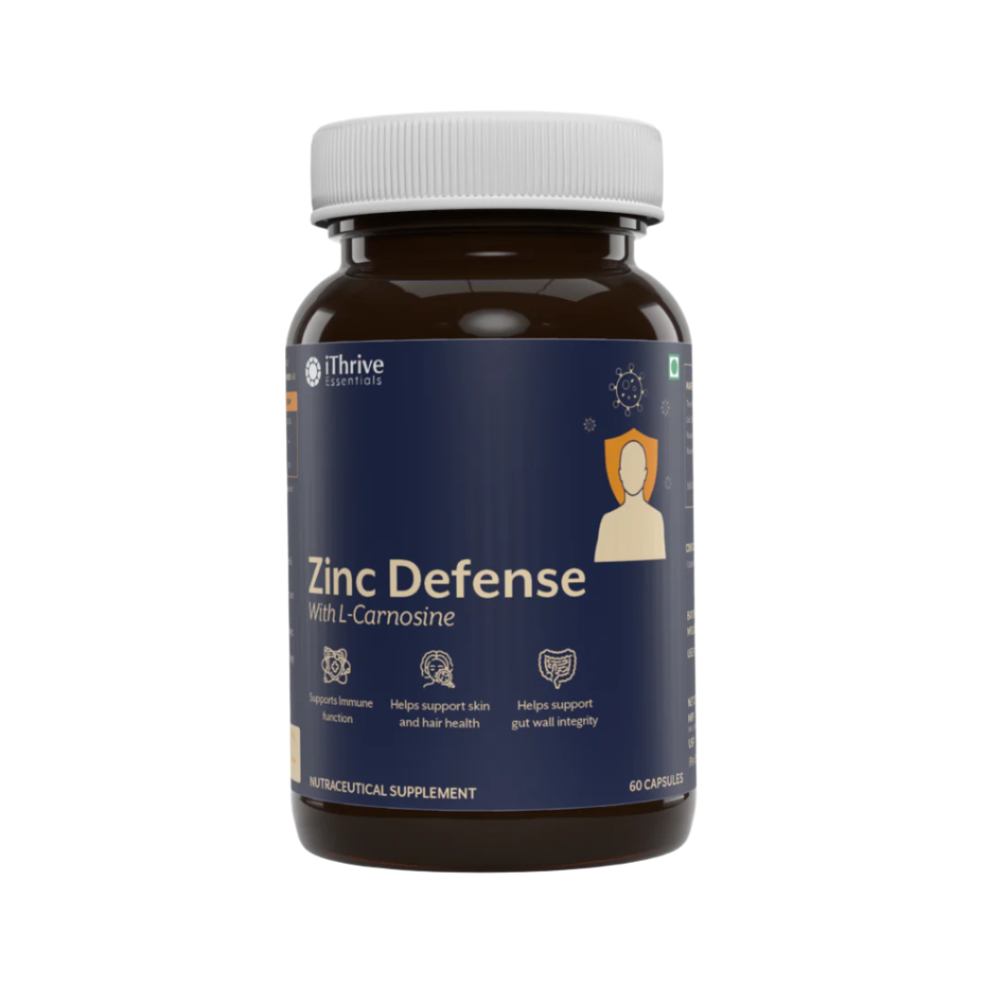 Photo of iThrive Essentials Zinc Defense with L-Carnosine Bottle's front view