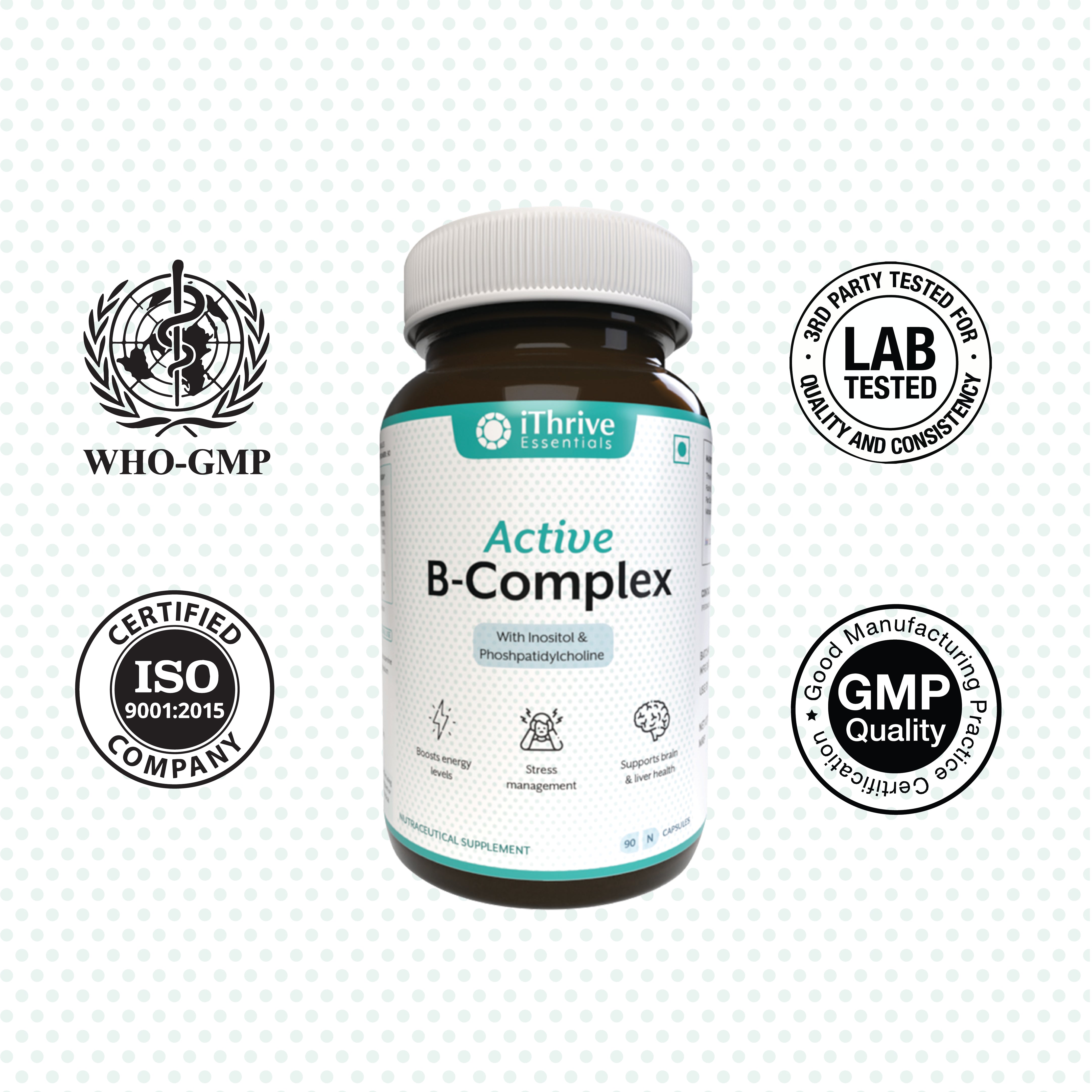 iThrive Essentials Active B-Complex - 90 Capsules iThrive Essentials