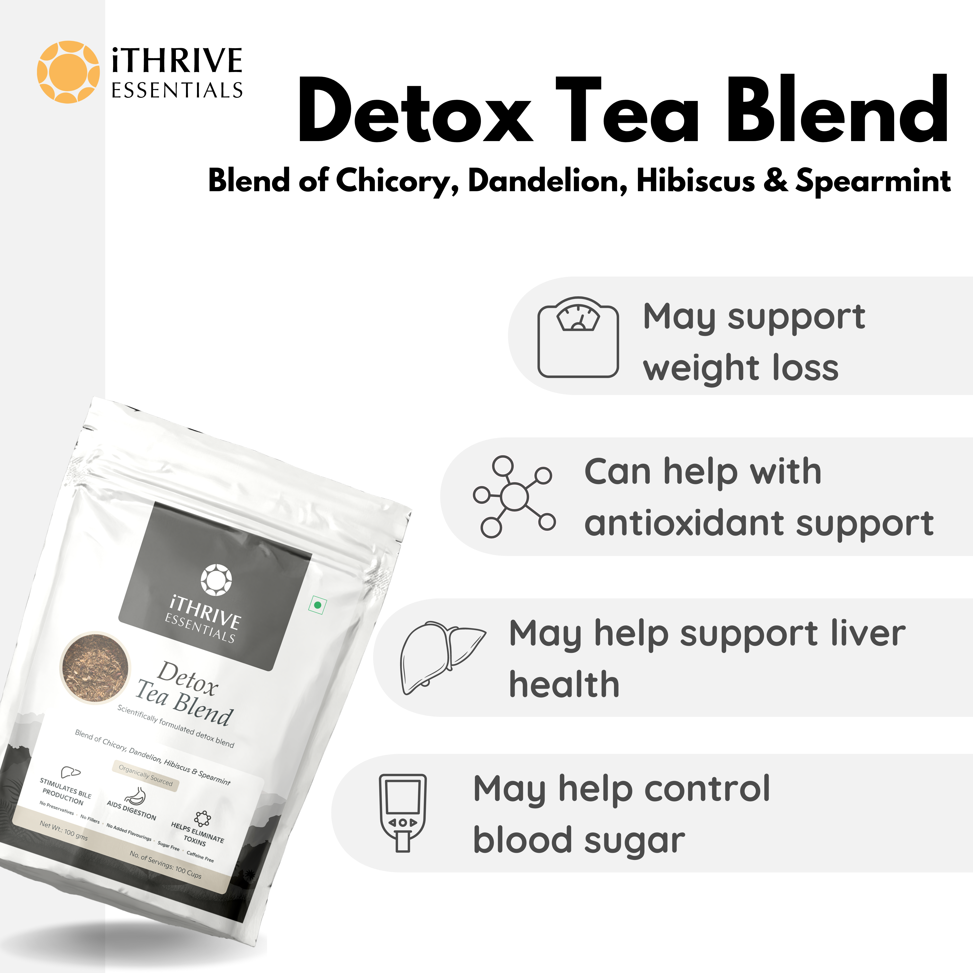 iThrive Essentials Detox Tea Blend - 100gm iThrive Essentials