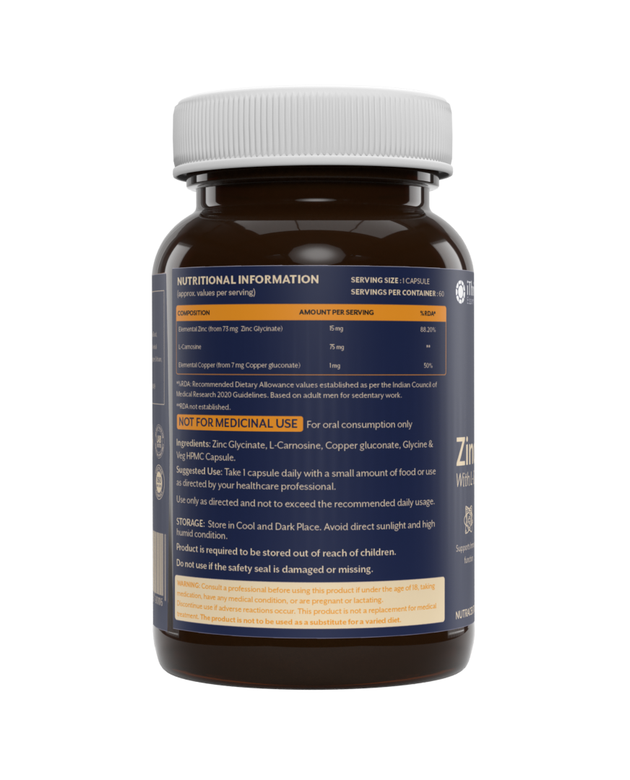 iThrive Essentials Zinc Defense with Copper and L-carnosine - 60 Capsules